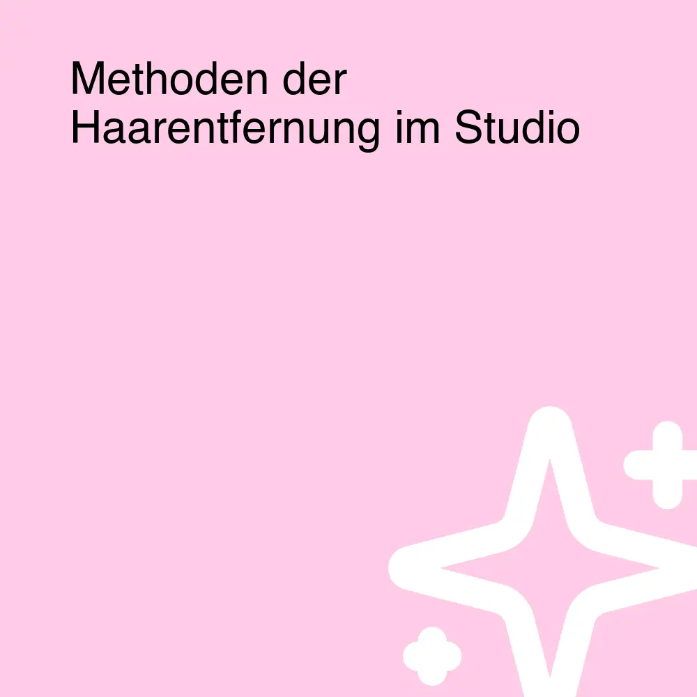 Methoden der Haarentfernung im Studio