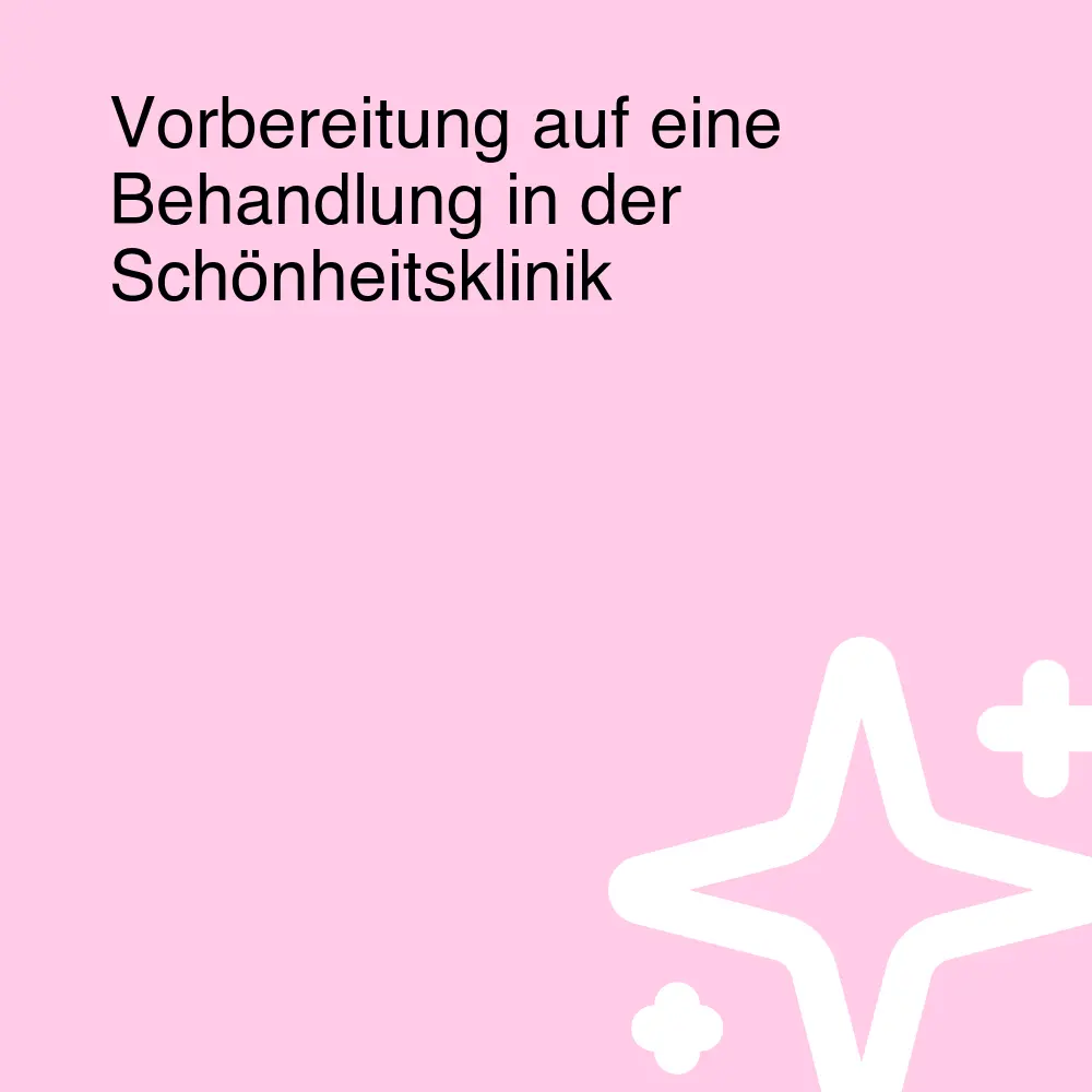 Vorbereitung auf eine Behandlung in der Schönheitsklinik