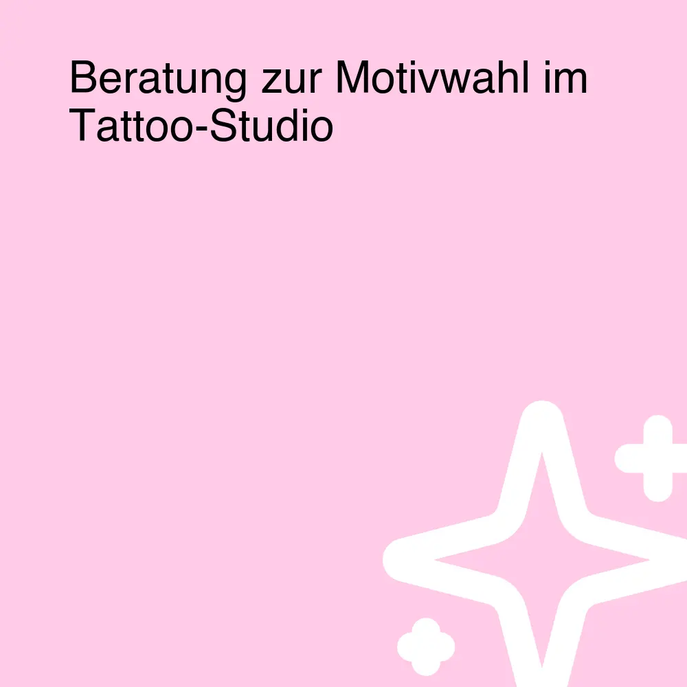 Beratung zur Motivwahl im Tattoo-Studio