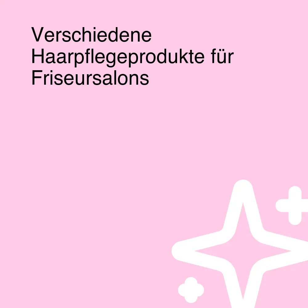 Verschiedene Haarpflegeprodukte für Friseursalons