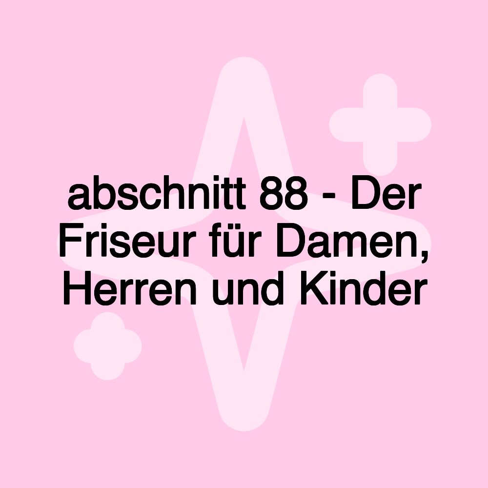 abschnitt 88 - Der Friseur für Damen, Herren und Kinder