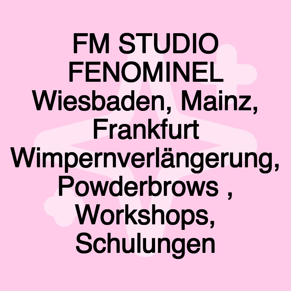 FM STUDIO FENOMINEL Wiesbaden, Mainz, Frankfurt Wimpernverlängerung, Powderbrows , Workshops, Schulungen