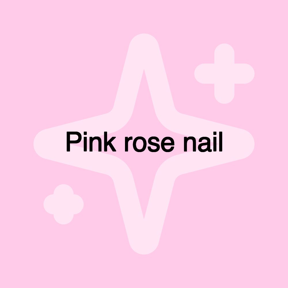 Pink rose nail