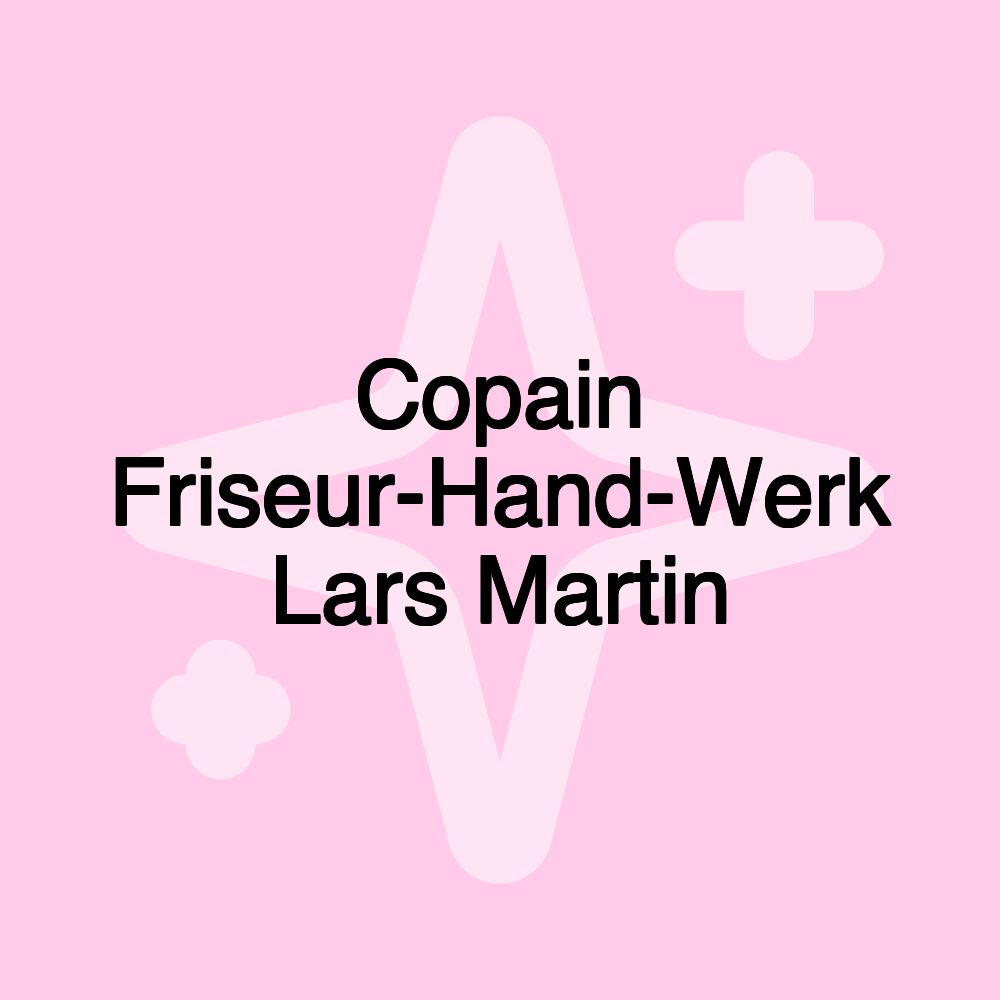 Copain Friseur-Hand-Werk Lars Martin