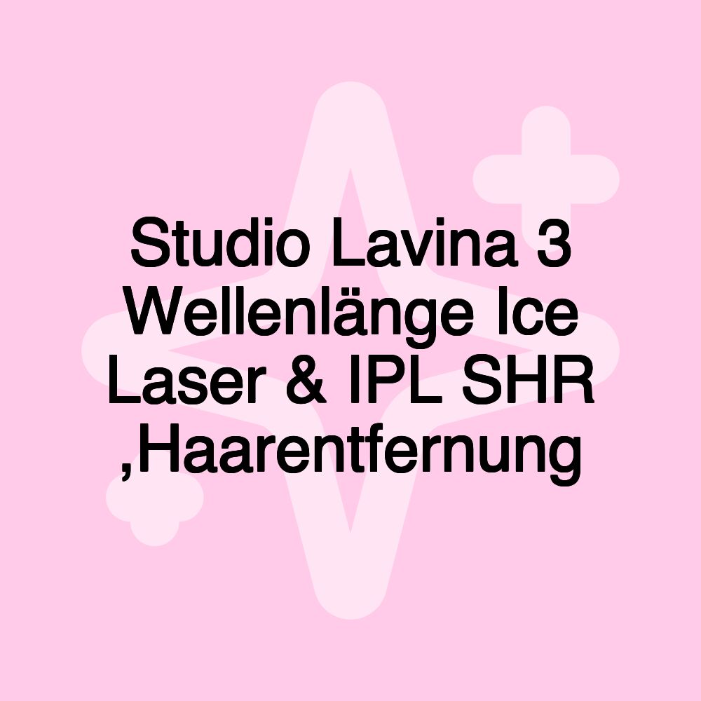 Studio Lavina 3 Wellenlänge Ice Laser & IPL SHR ,Haarentfernung