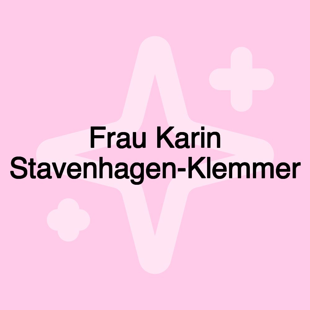 Frau Karin Stavenhagen-Klemmer