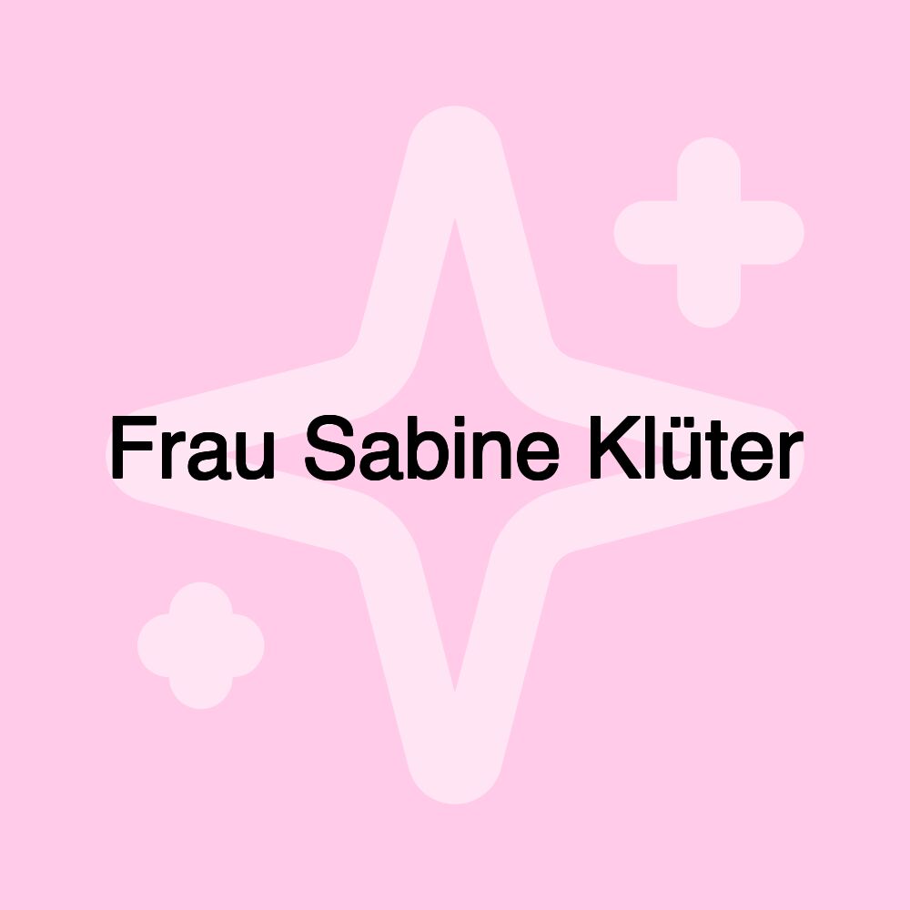 Frau Sabine Klüter