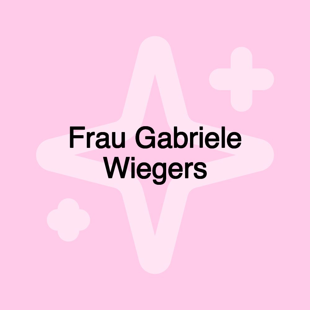 Frau Gabriele Wiegers