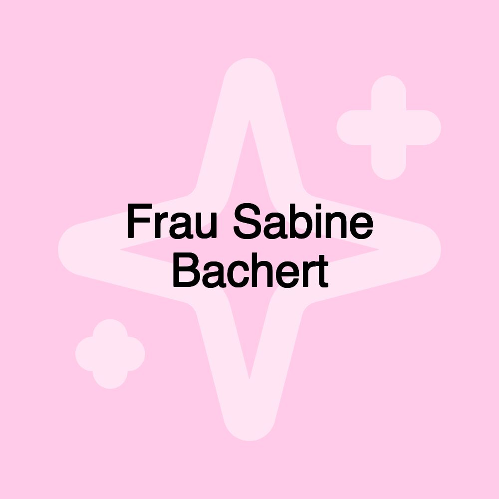 Frau Sabine Bachert