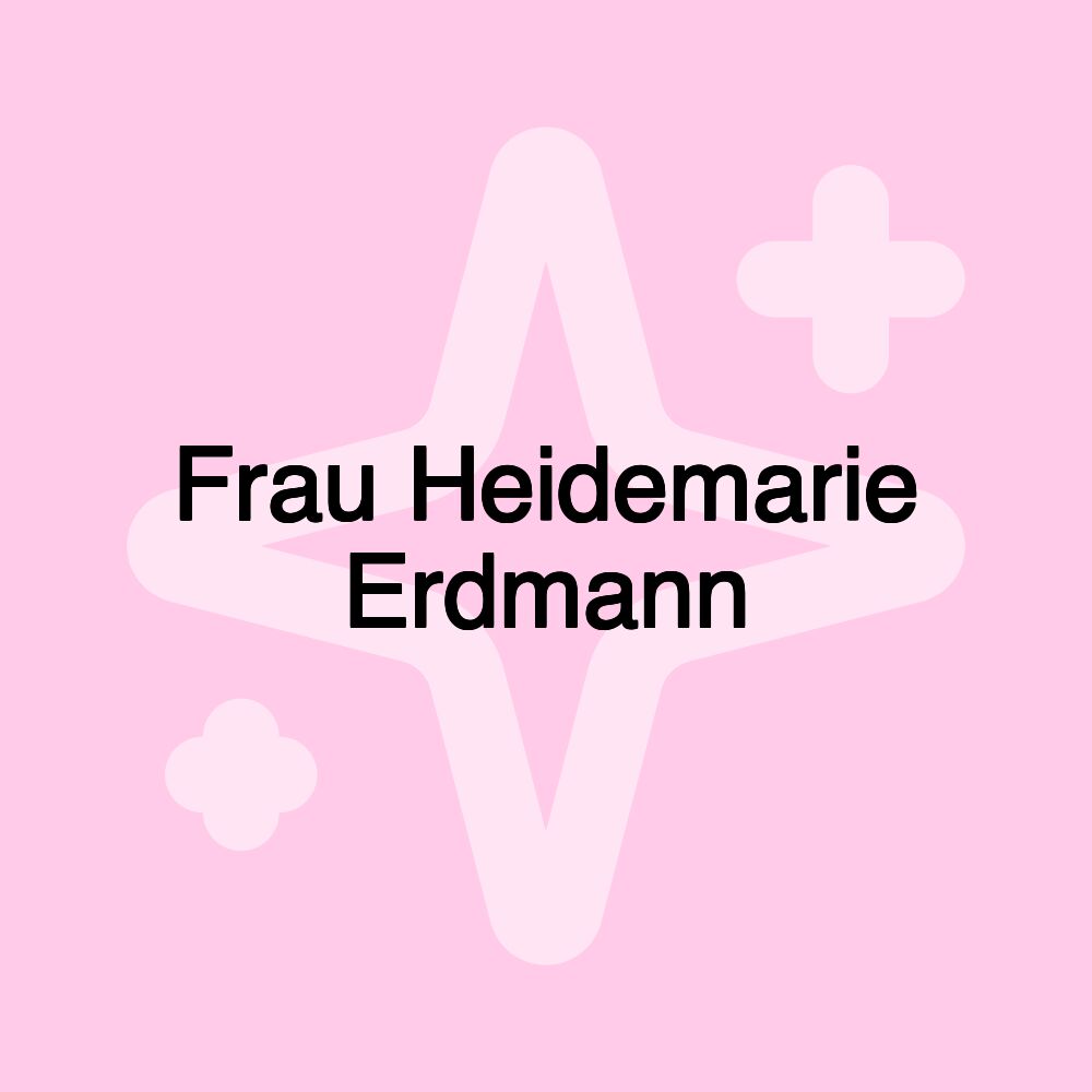 Frau Heidemarie Erdmann