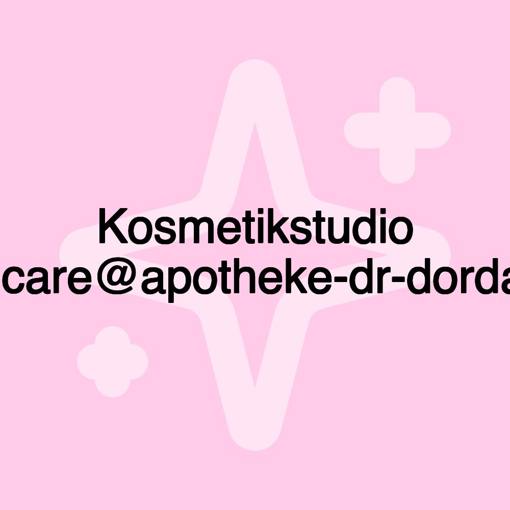 Kosmetikstudio skincare@apotheke-dr-dorda.de