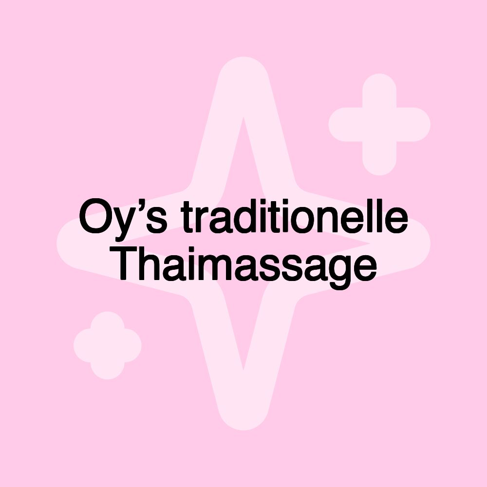 Oy’s traditionelle Thaimassage