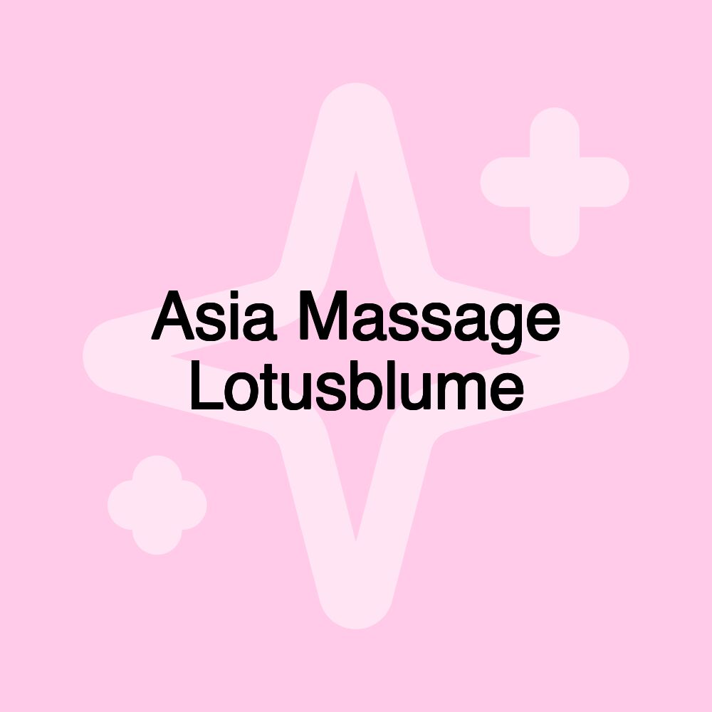 Asia Massage Lotusblume