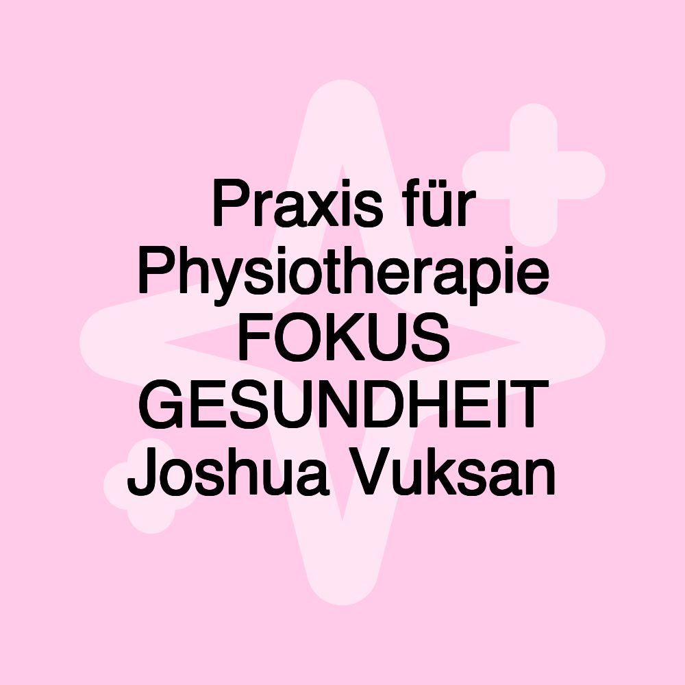 Praxis für Physiotherapie FOKUS GESUNDHEIT Joshua Vuksan