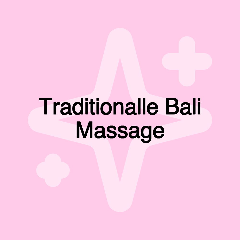 Traditionalle Bali Massage