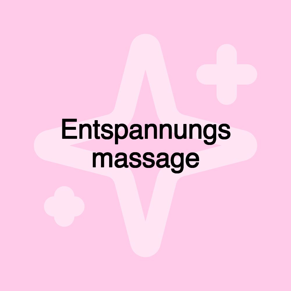 Entspannungs massage