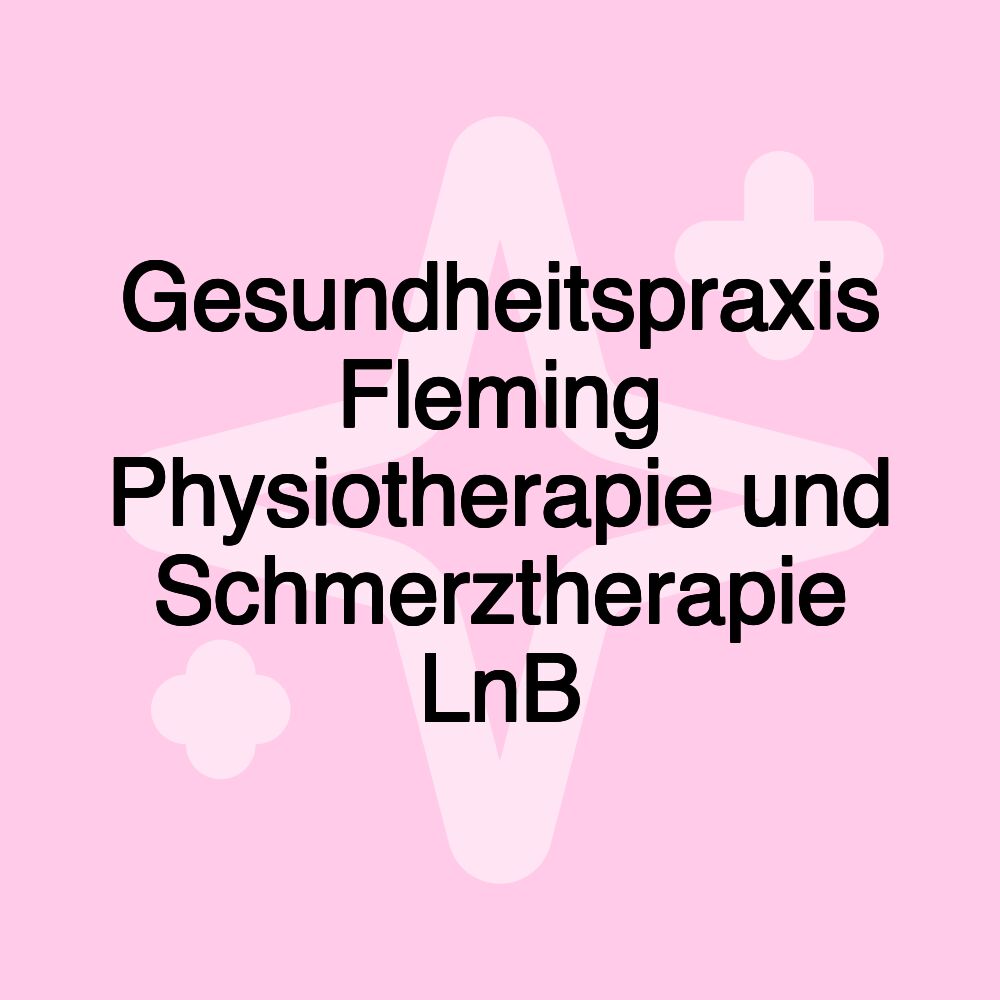 Gesundheitspraxis Fleming Physiotherapie und Schmerztherapie LnB