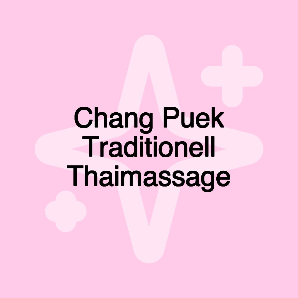 Chang Puek Traditionell Thaimassage