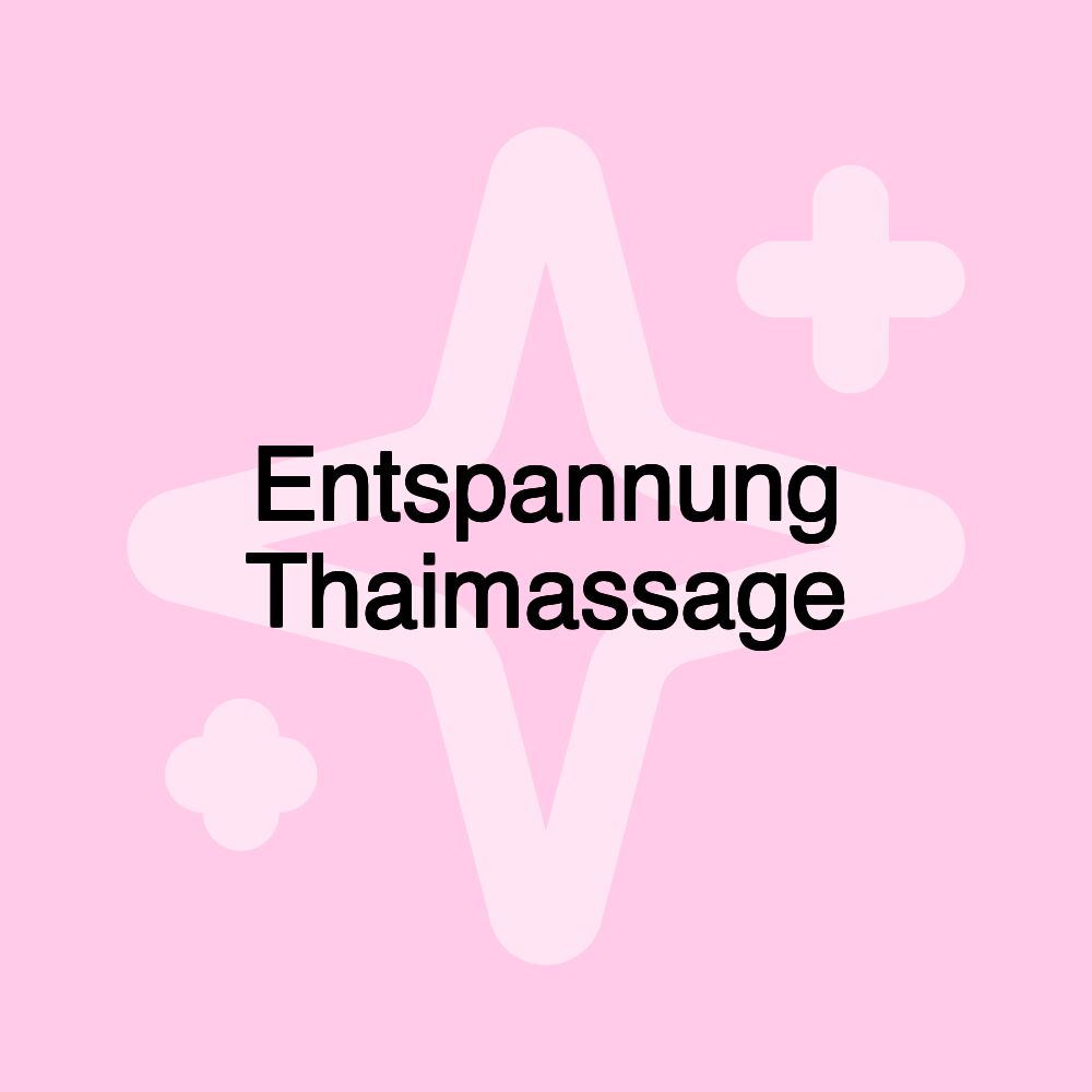 Entspannung Thaimassage