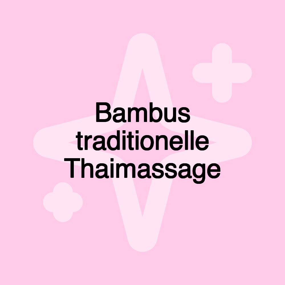 Bambus traditionelle Thaimassage