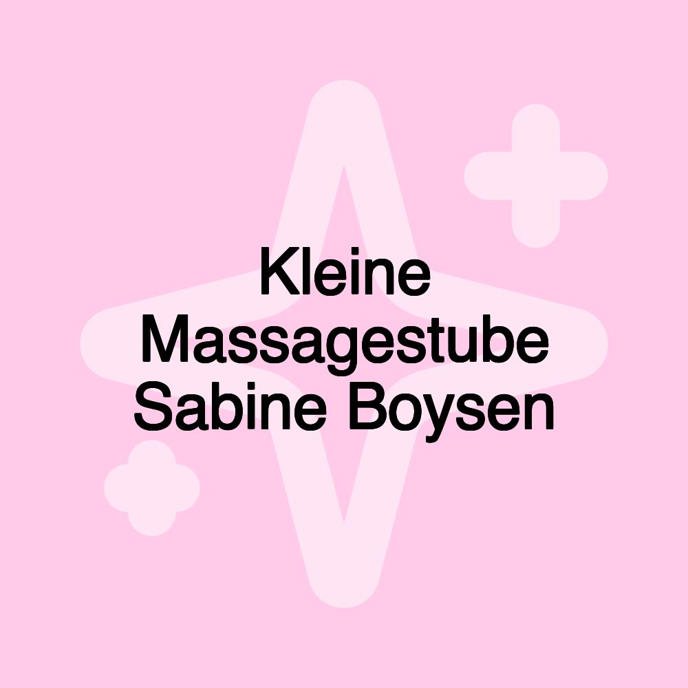 Kleine Massagestube Sabine Boysen