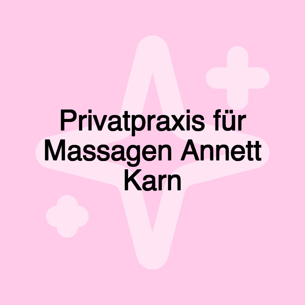 Privatpraxis für Massagen Annett Karn