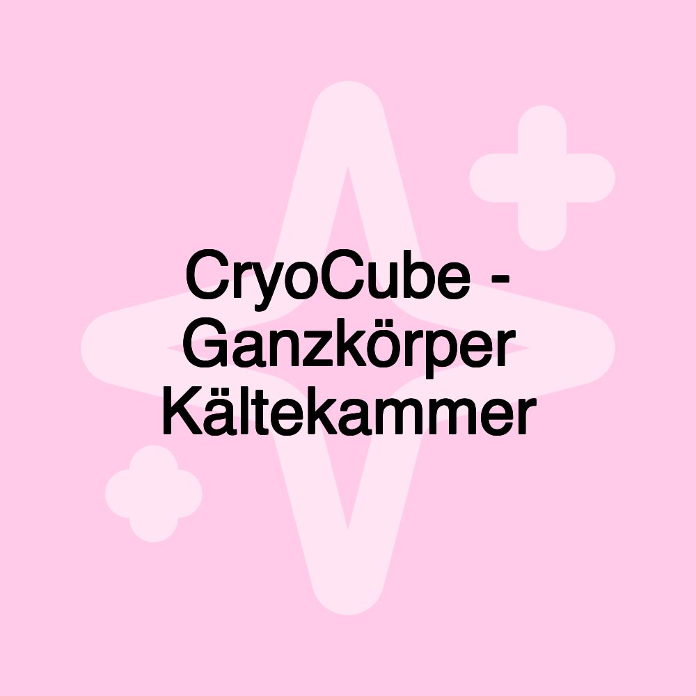 CryoCube - Ganzkörper Kältekammer